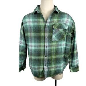 Men's Edgar+Ash Heavy Cotton, Winter-WearPlaid Long Sleeve‎ Button Down LG 0120